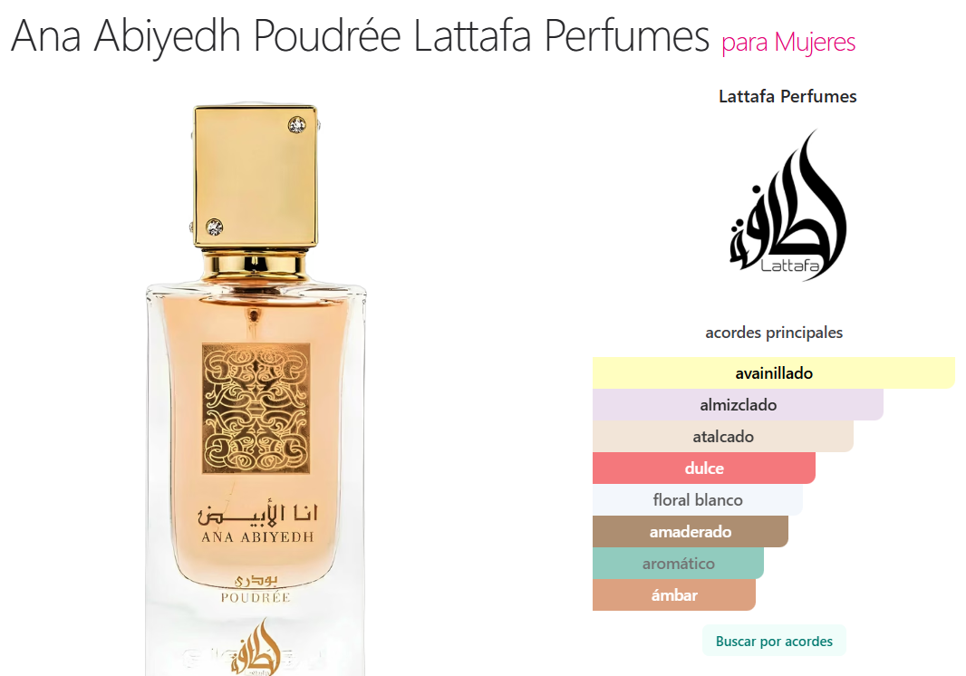 Decant Ana Abiyedh Poudree - Lattafa