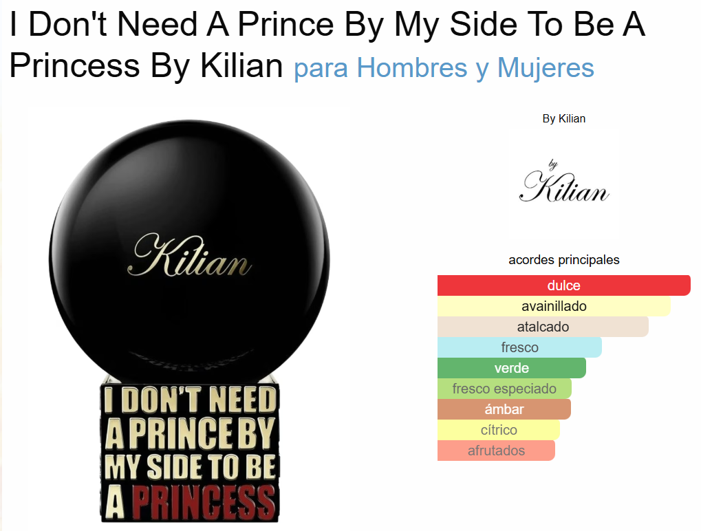 Decant I Don't Need A Prince By My Side To Be A Princess - Killian