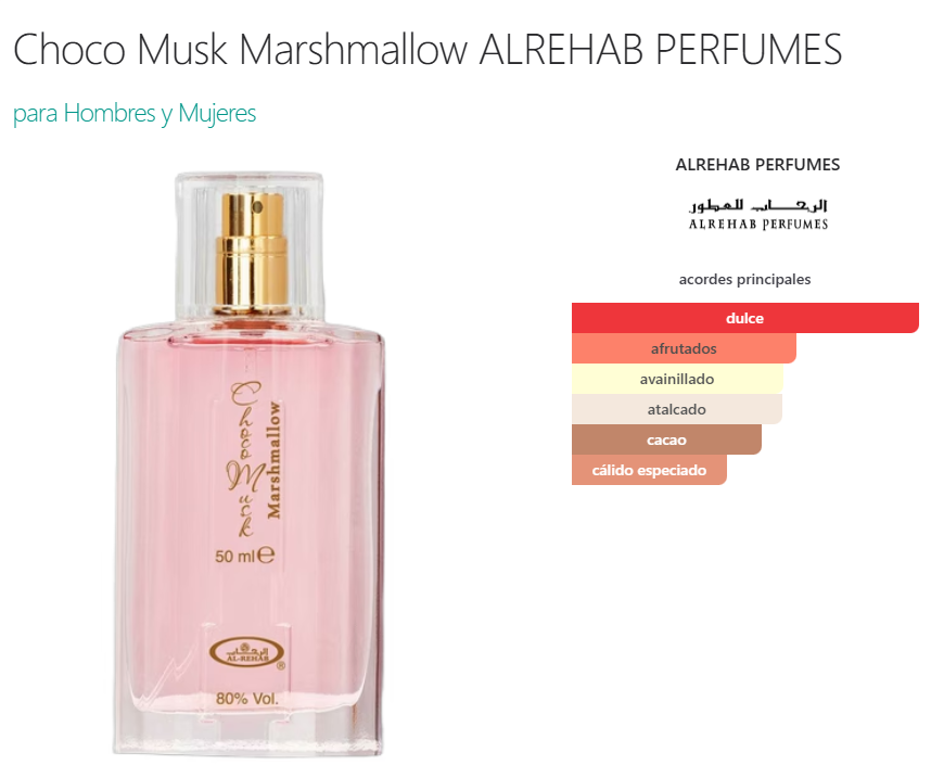 Decant Choco Musk Marshmallow - Alrehab Perfumes