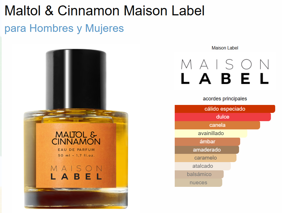 Decant Maltol Cinnamon - Maison Label
