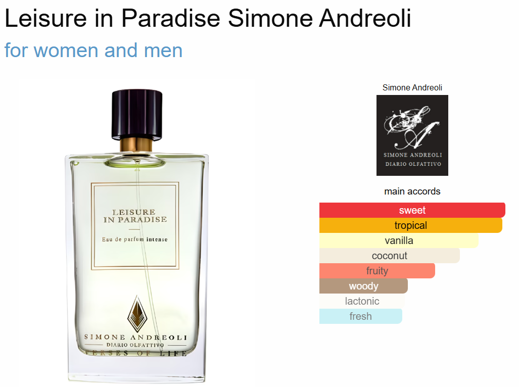Decant Leisure in Paradise Simone Andreoli