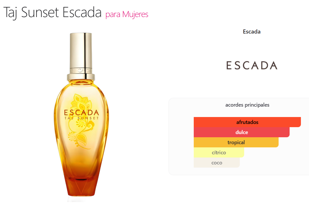 Decant Taj Sunset - Escada