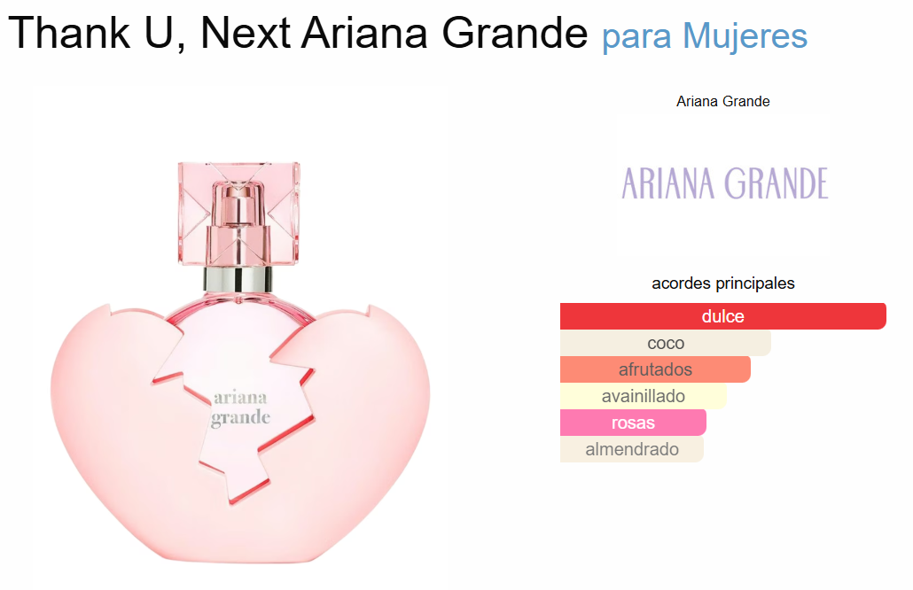 Decant Thank U, Next - Ariana Grande